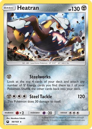 Heatran  - Holofoil SM  Celestial Storm - Holo Rare