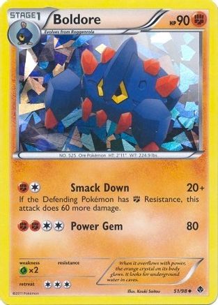 Boldore - 51/98 (Cracked Ice Holo)/98  - Holofoil Blister Exclusives - Promo