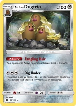 Alolan Dugtrio (Cosmos Holo) 087/149  - Holofoil Blister Exclusives - Promo
