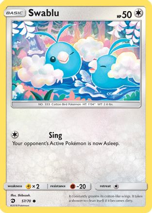 Swablu (57) (57) 057  Dragon Majesty - Common