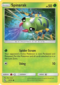 Spinarak  - Reverse Holofoil SM  Lost Thunder - Common