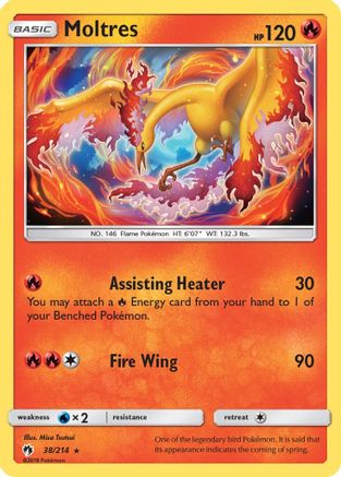 Moltres 038  SM  Lost Thunder - Rare