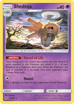 Shedinja 095  SM  Lost Thunder - Rare