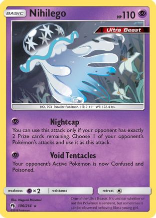 Nihilego 106  - Reverse Holofoil SM  Lost Thunder - Holo Rare