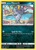 Alolan Meowth 118  - Reverse Holofoil SM  Lost Thunder - Common