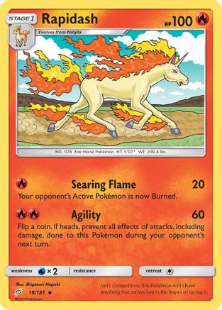 Rapidash 018  SM  Team Up - Uncommon