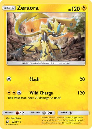 Zeraora  - Holofoil SM  Team Up - Holo Rare