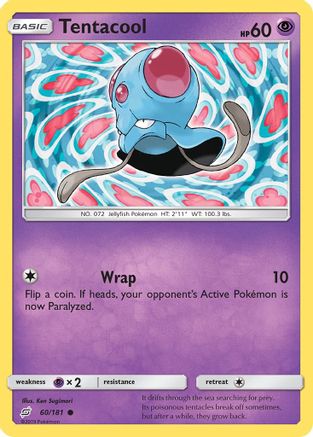 Tentacool 060  SM  Team Up - Common