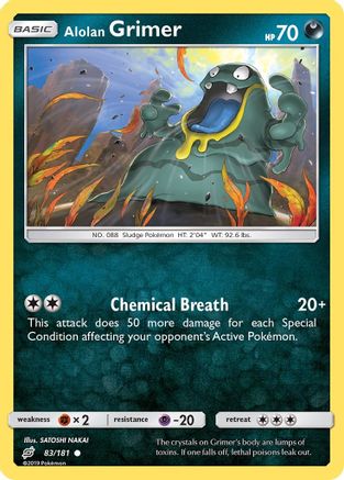 Alolan Grimer 083  - Reverse Holofoil SM  Team Up - Common