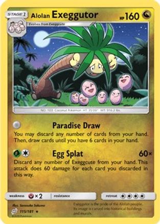 Alolan Exeggutor (115) (115) 115  - Reverse Holofoil SM  Team Up - Rare