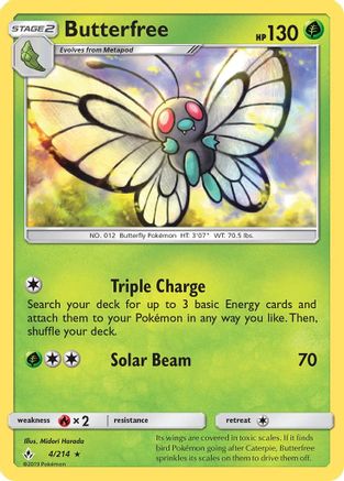 Butterfree 004  SM  Unbroken Bonds - Rare