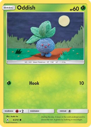 Oddish (6) (6) 006  - Reverse Holofoil SM  Unbroken Bonds - Common