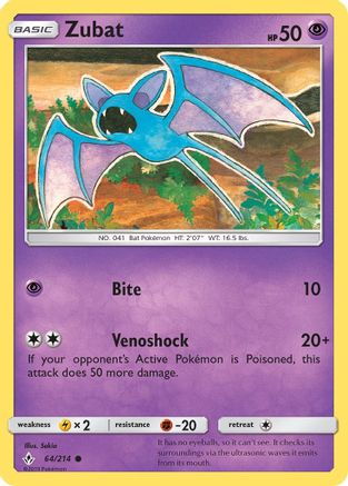 Zubat 064  SM  Unbroken Bonds - Common