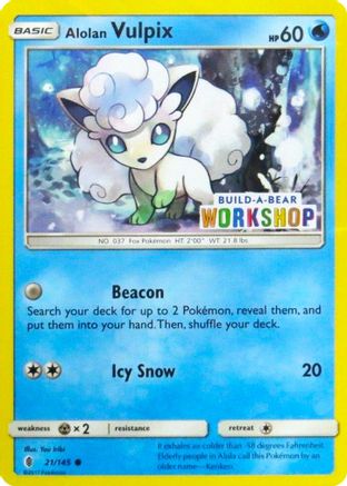 Alolan Vulpix (Build-A-Bear Workshop Exclusive) 021/145  Miscellaneous Cards & Products - Promo