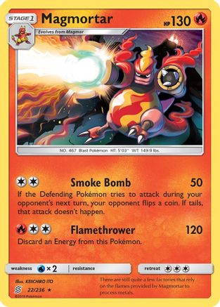 Magmortar  - Reverse Holofoil SM  Unified Minds - Rare