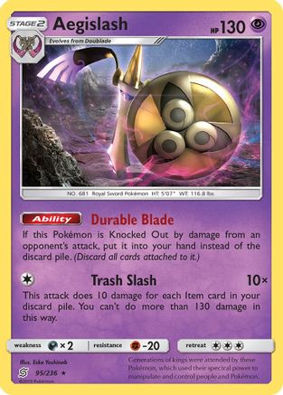 Aegislash  - Holofoil SM  Unified Minds - Holo Rare