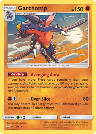 Garchomp 114  - Reverse Holofoil SM  Unified Minds - Holo Rare