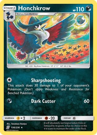 Honchkrow 130  SM  Unified Minds - Rare
