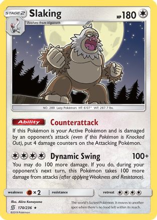 Slaking 170  - Reverse Holofoil SM  Unified Minds - Holo Rare