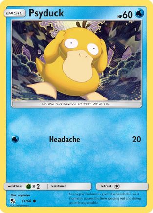 Psyduck 011  - Reverse Holofoil Hidden Fates - Common