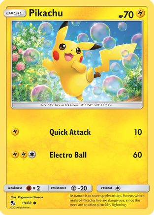Pikachu 019  - Reverse Holofoil Hidden Fates - Common
