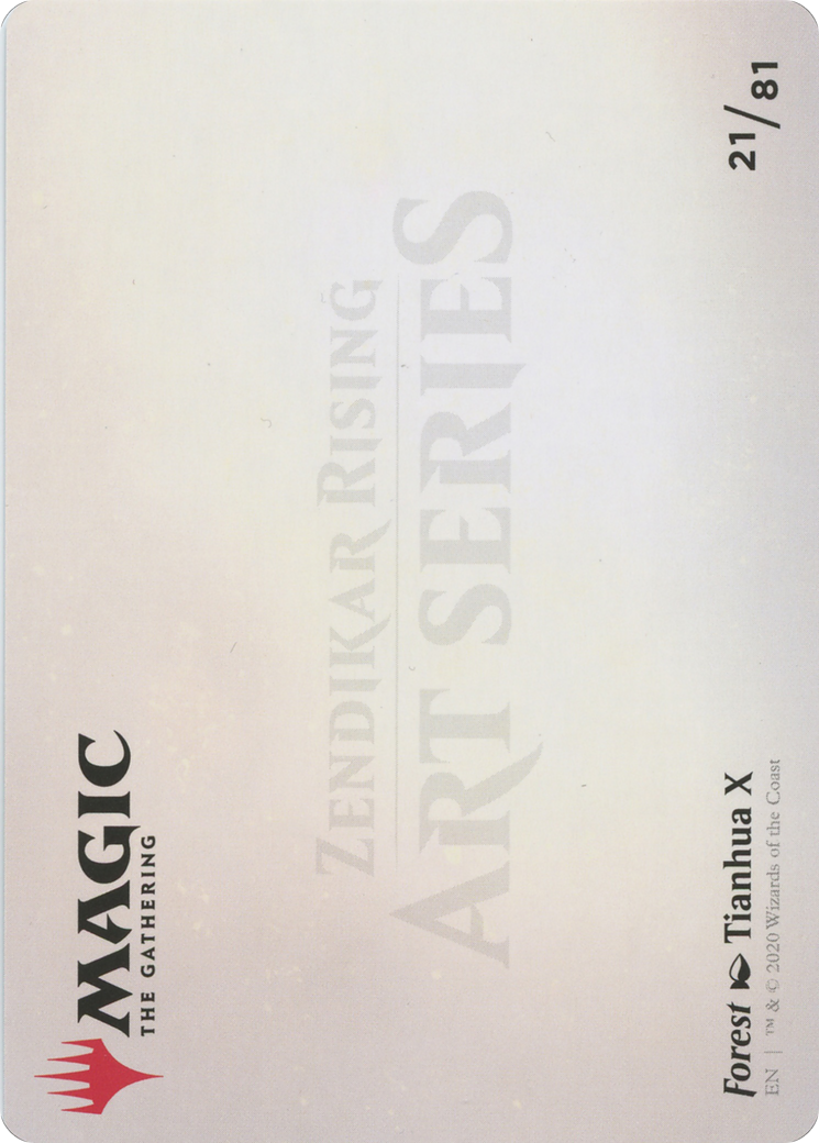 Forest // Forest (AZNR-021) - Zendikar Rising Art Series (Borderless) Foil