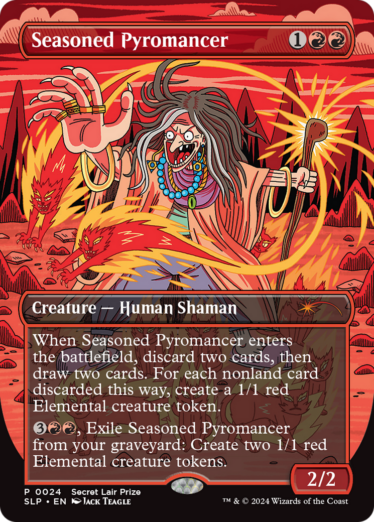 Seasoned Pyromancer (PTP-024) - Secret Lair Showdown (Borderless)