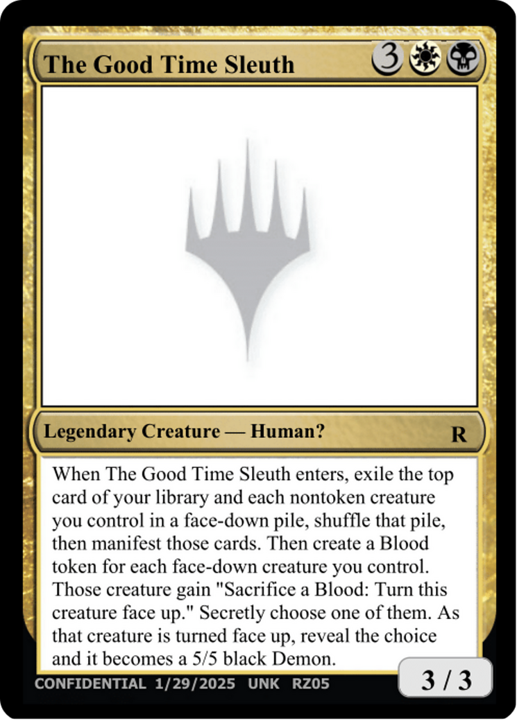 The Good Time Sleuth (-) - Un-Known Event Playtest Cards