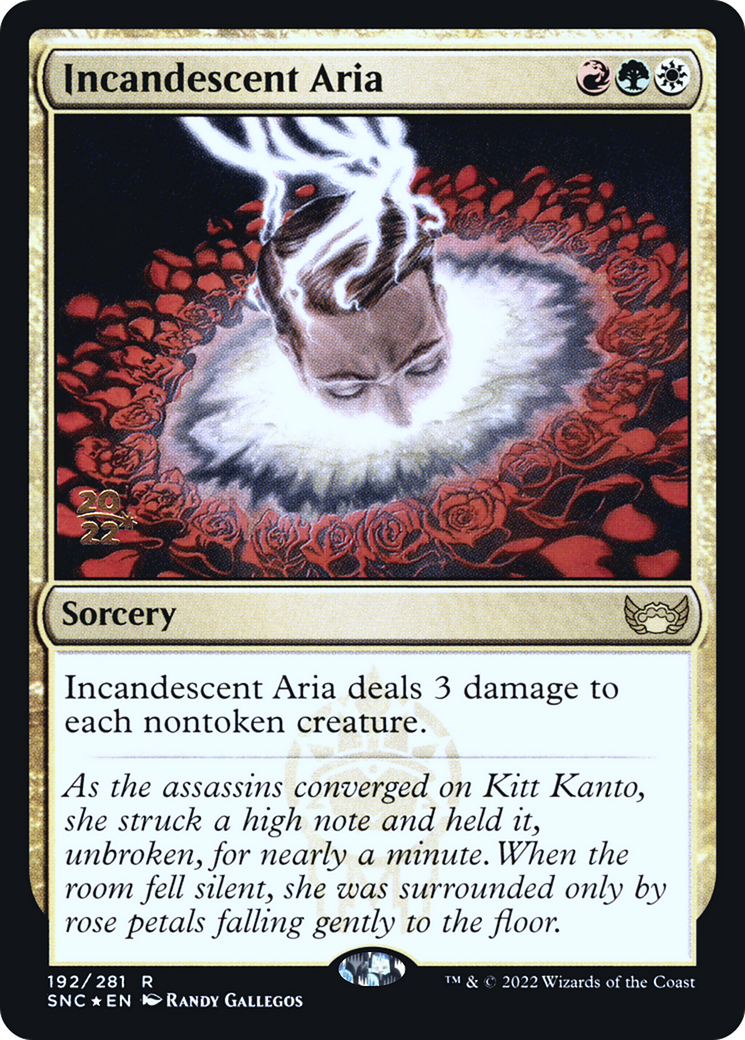 Incandescent Aria (PRE-192) - Streets of New Capenna Promos Foil