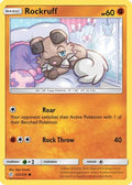 Rockruff 123  - Reverse Holofoil SM  Cosmic Eclipse - Common