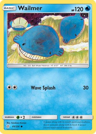 Wailmer 045  SM  Cosmic Eclipse - Common