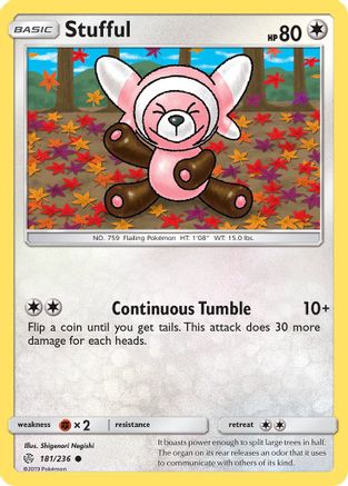 Stufful 181  - Reverse Holofoil SM  Cosmic Eclipse - Common