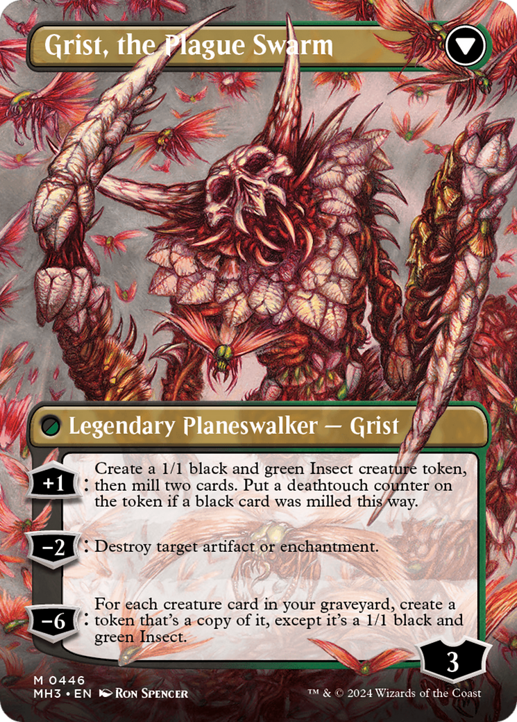 Grist, Voracious Larva (Borderless) (MH3-446) - Modern Horizons 3