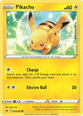 Pikachu 065  - Reverse Holofoil SWSH01 Sword & Shield Base Set - Common