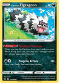 Galarian Zigzagoon 117  - Reverse Holofoil SWSH01 Sword & Shield Base Set - Common