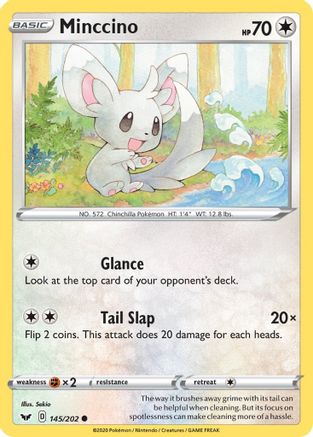 Minccino (145) (145) 145  SWSH01 Sword & Shield Base Set - Common