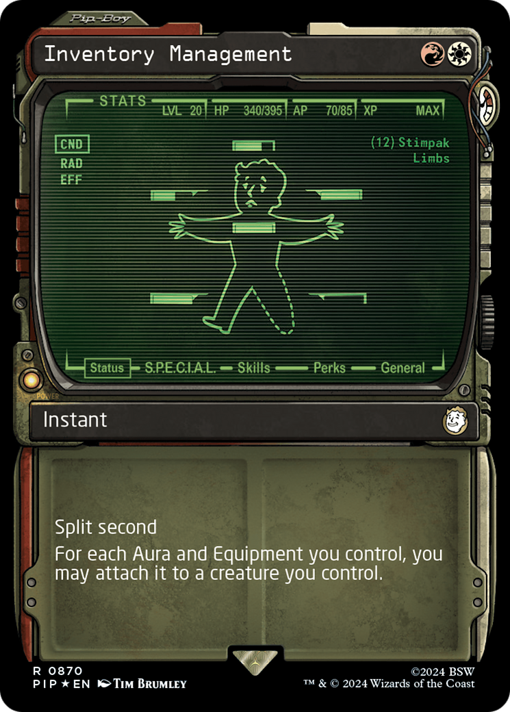 Inventory Management (Showcase) (Surge Foil) (PIP-870) - Fallout: (Showcase) Foil