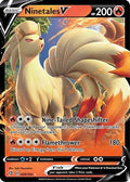 Ninetales V 026  - Holofoil SWSH02 Rebel Clash - Ultra Rare