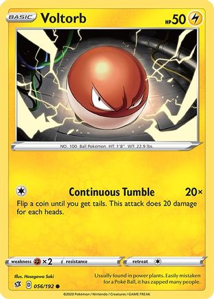 Voltorb 056  - Reverse Holofoil SWSH02 Rebel Clash - Common