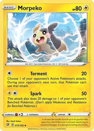 Morpeko 073  SWSH02 Rebel Clash - Uncommon