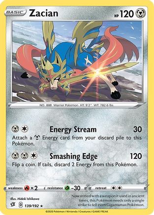 Zacian 139  SWSH02 Rebel Clash - Rare
