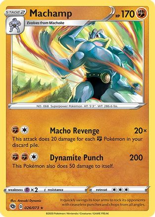 Machamp 026  - Reverse Holofoil Champions Path - Holo Rare