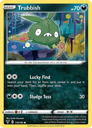 Trubbish 110  - Reverse Holofoil SWSH04 Vivid Voltage - Common