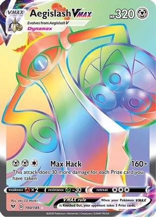 Aegislash VMAX (Secret) 190  - Holofoil SWSH04 Vivid Voltage - Secret Rare