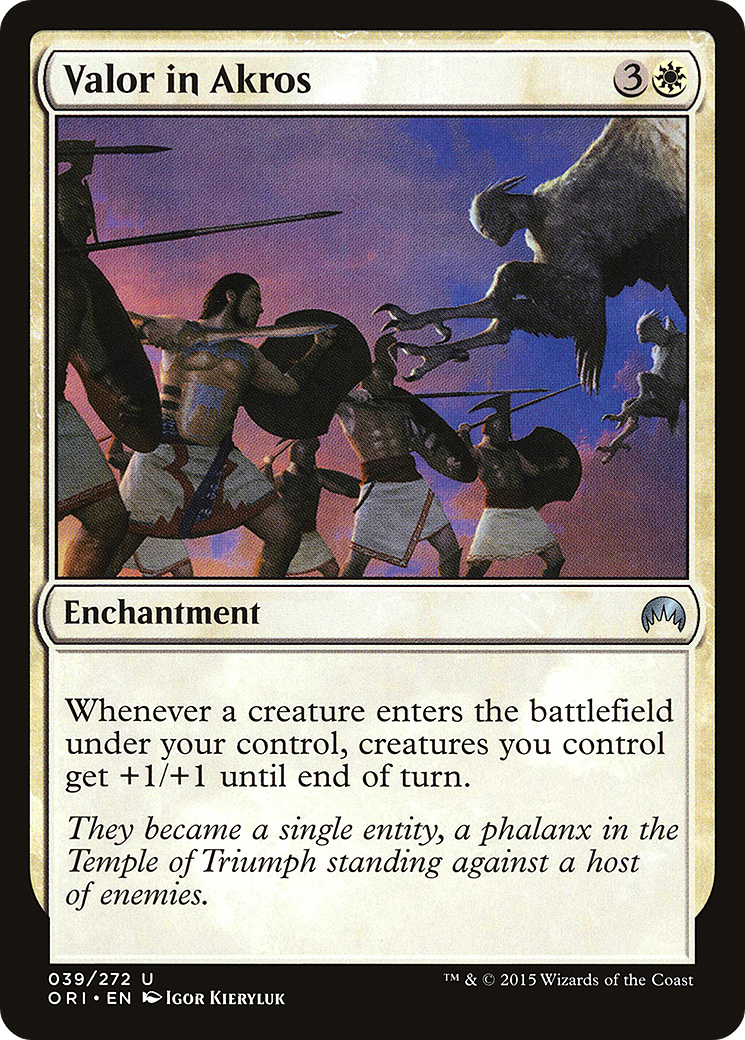 Valor in Akros (ORI-039) - Magic Origins Foil