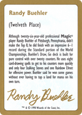 1998 Randy Buehler Biography Card (WCD-) - World Championship Decks 1998