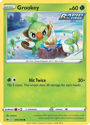 Grookey 016  SWSH06 Chilling Reign - Common