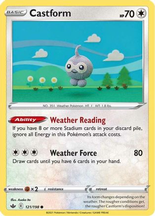Castform 121  SWSH06 Chilling Reign - Common