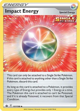 Impact Energy 157  - Reverse Holofoil SWSH06 Chilling Reign - Uncommon