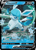 Glaceon V 040  - Holofoil SWSH07 Evolving Skies - Ultra Rare